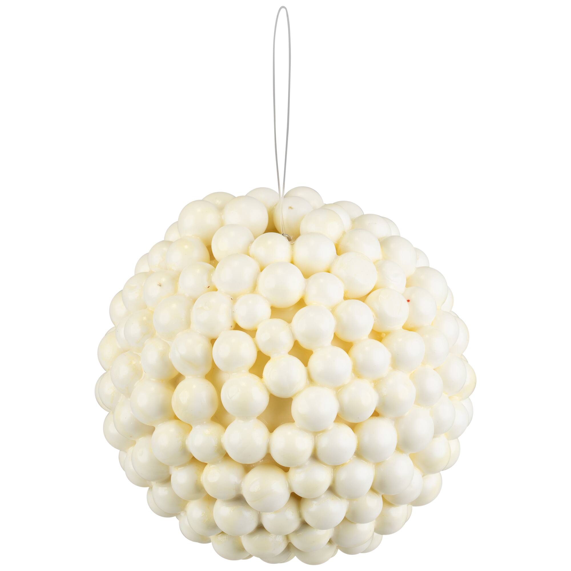 5" White Berries Foam Ball Ornament